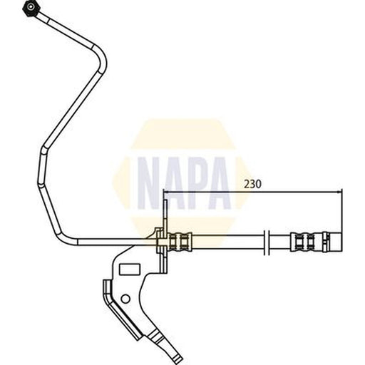 NAPA Brake Hydraulic Hose Line Rear Right NBH1122