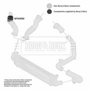Borg & Beck Intercooler Turbo Charge Air Hose BTH1592
