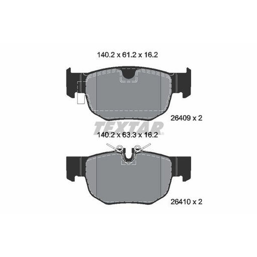 Textar Rear Brake Pad Set 2640901