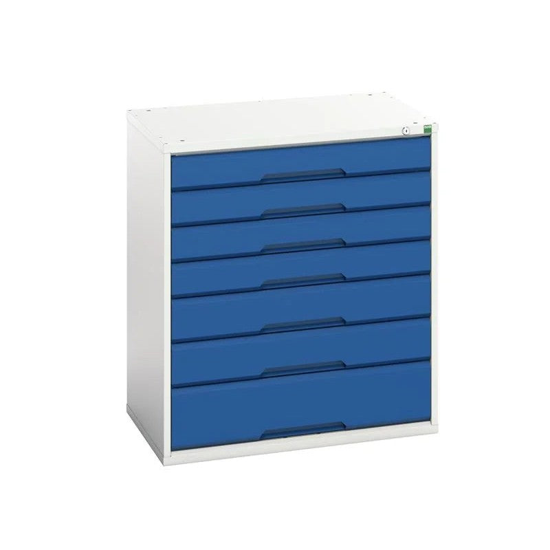 Bott Verso 7 Drawer Cabinet 800 x 900mm Gentian Blue - 16925129.11