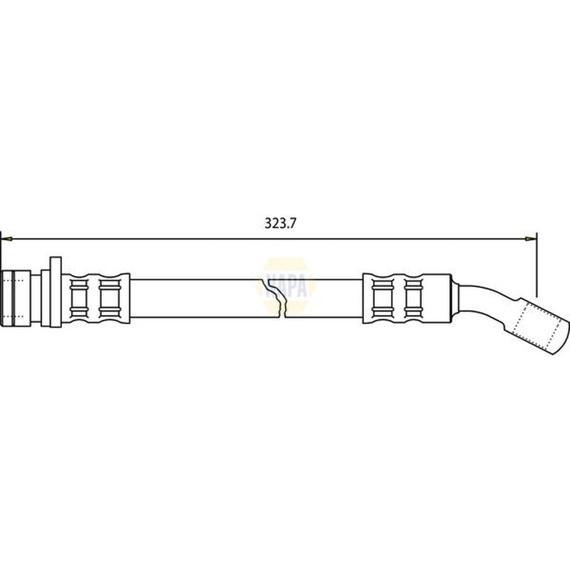 NAPA Brake Hydraulic Hose Line Rear NBH1285