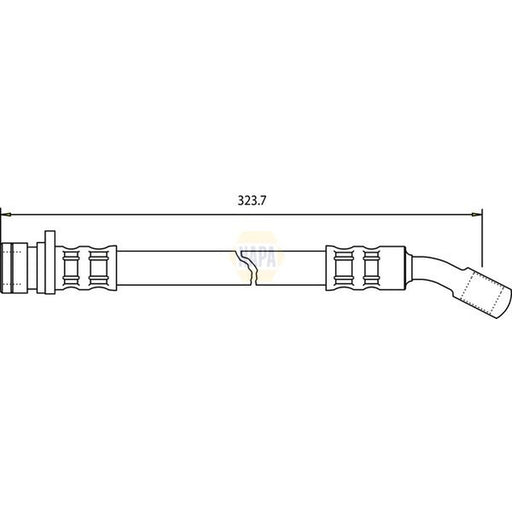 NAPA Brake Hydraulic Hose Line Rear NBH1285