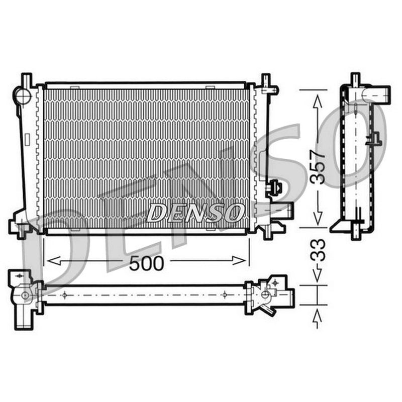 Denso Engine Radiator DRM10039