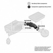 Borg & Beck Air Filter Intake Hose NBR (nitrile butadiene rubb BTH1485