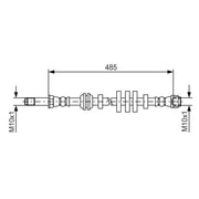 Bosch Brake Hydraulic Hose Line Front 1 987 481 568
