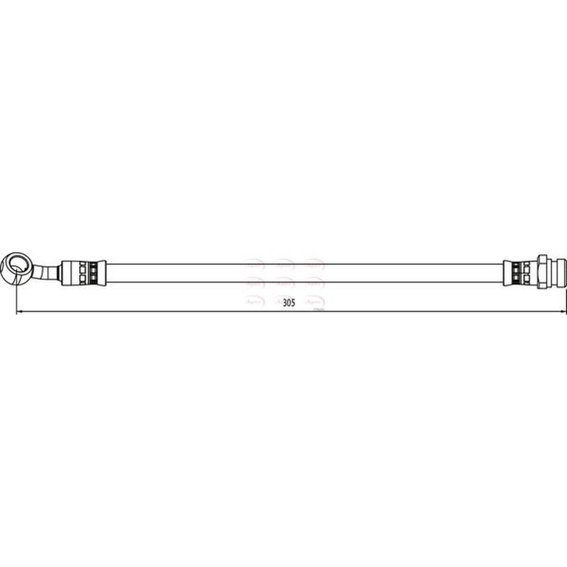 Apec Brake Hydraulic Hose Line Rear Left HOS4133
