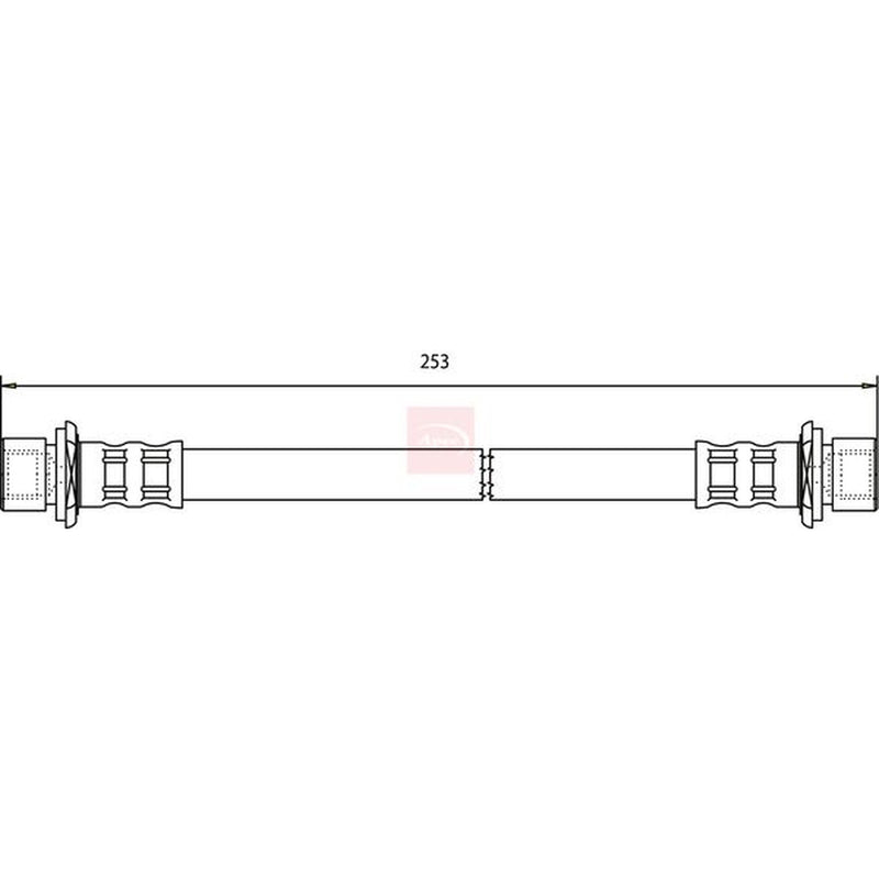 Apec Brake Hydraulic Hose Line Rear HOS3747
