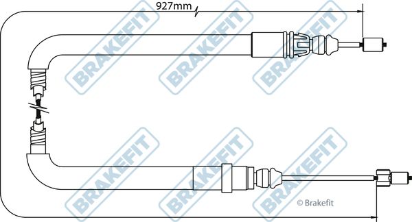 Apec Handbrake Cable Left Rear fits Citroën C4 Grand Picasso I 2006-2013