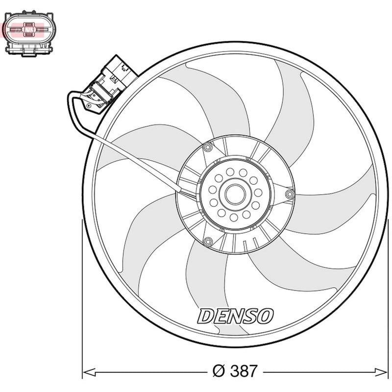 Denso Engine Cooling Fan DER20017