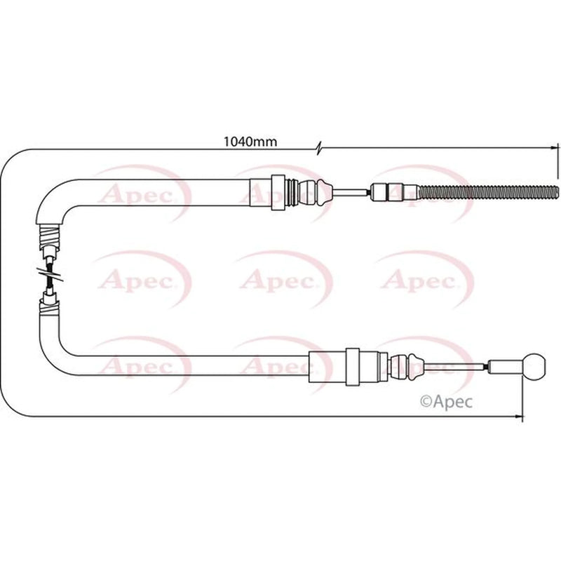 Apec Handbrake Cable Left Rear CAB1055