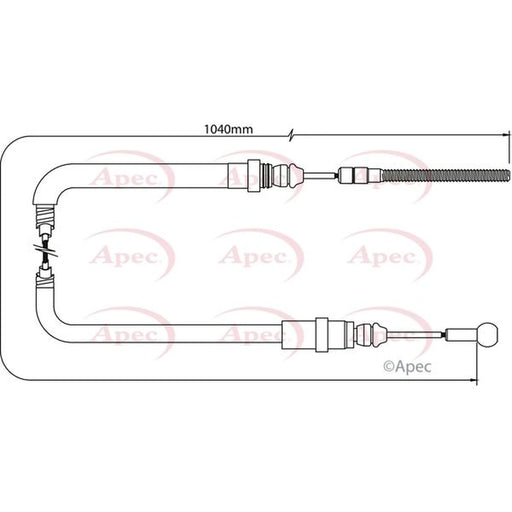 Apec Handbrake Cable Left Rear CAB1055
