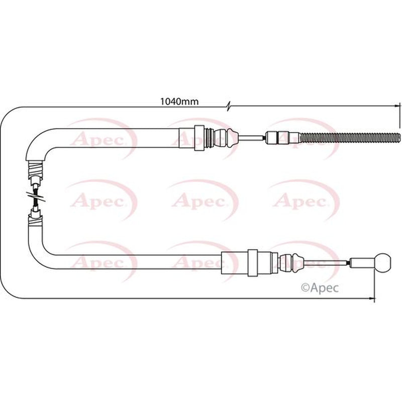 Apec Handbrake Cable Left Rear CAB1055