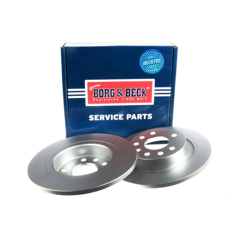 Borg & Beck 2 x Solid Rear Brake Discs BBD4319