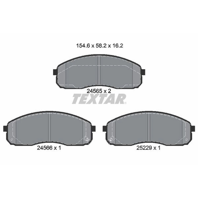 Textar Front Brake Pad Set 2456501