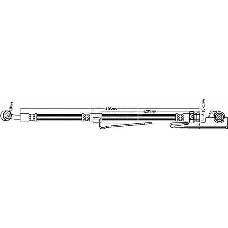 Borg & Beck Brake Hydraulic Hose Line Front Right BBH8114