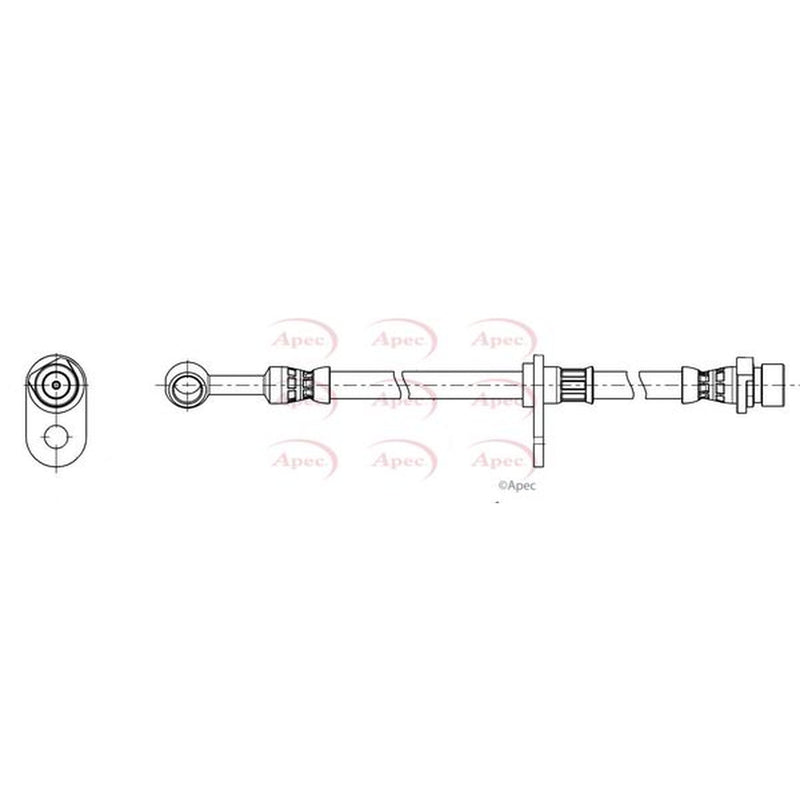 Apec Brake Hydraulic Hose Line Front Right HOS4491