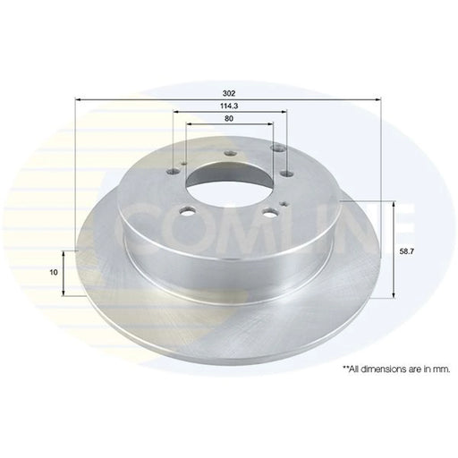 Comline 2 x Solid Rear Brake Discs ADC1586