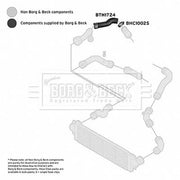 Borg & Beck Intercooler Turbo Charge Air Hose BTH1724