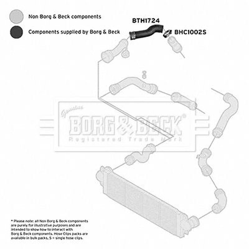Borg & Beck Intercooler Turbo Charge Air Hose BTH1724