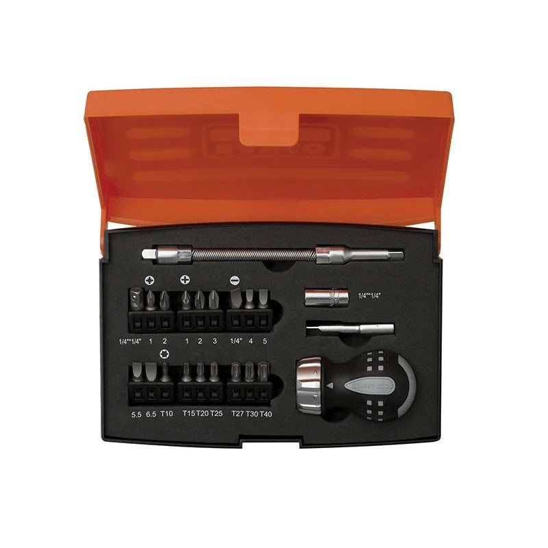 Bahco 808050S-22 Stubby Ratchet Screwdriver Set, 22 Piece - 808050S-22