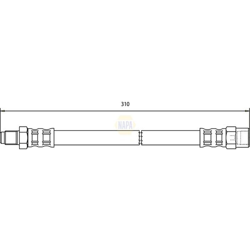 NAPA Brake Hydraulic Hose Line Rear NBH1083