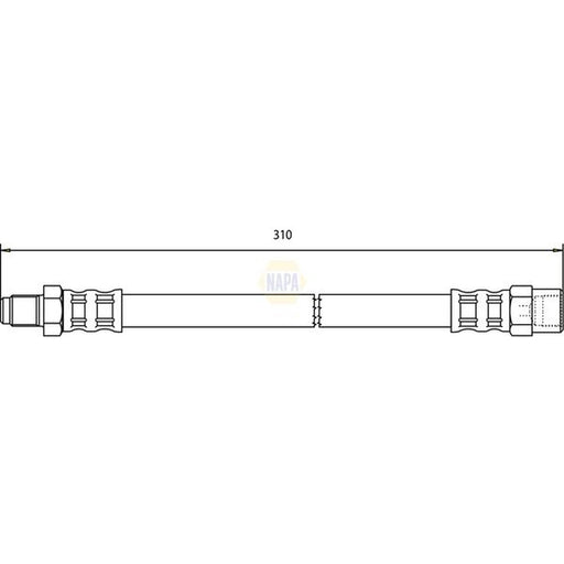 NAPA Brake Hydraulic Hose Line Rear NBH1083
