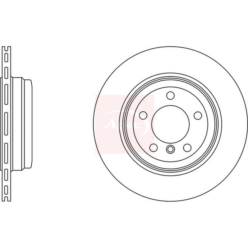 Apec 2 x Vented Rear Brake Discs DSK2383