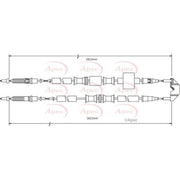 Apec Handbrake Cable Left Rear CAB1476