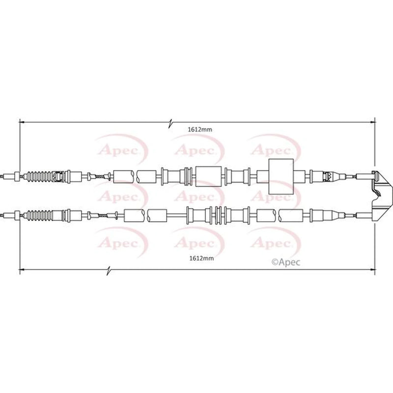 Apec Handbrake Cable Left Rear CAB1476