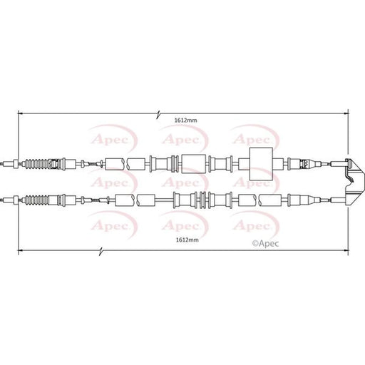 Apec Handbrake Cable Left Rear CAB1476