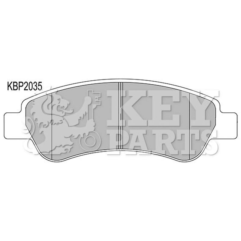 Key Parts 4 x Rear Brake Pad Set KBP2035