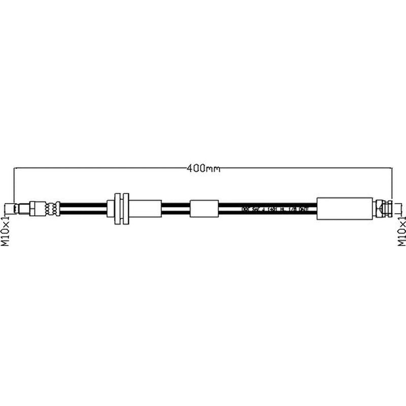 Abtex Brake Hydraulic Hose Line Front ABH1205