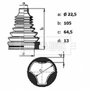 Borg & Beck Drive Shaft Bellow Kit Front Left Thermopla BCB6434