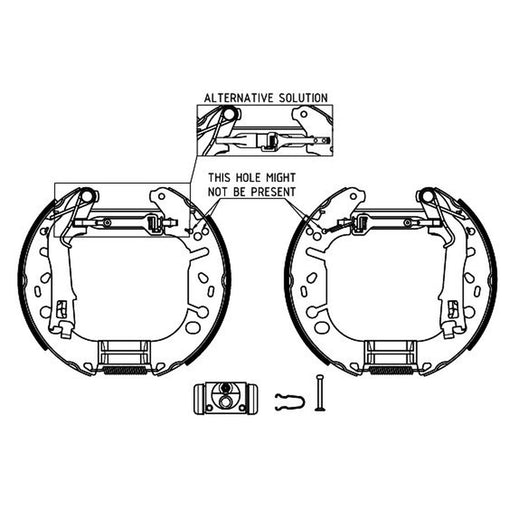 Mintex Brake Shoe Set Axle Kit MSP290