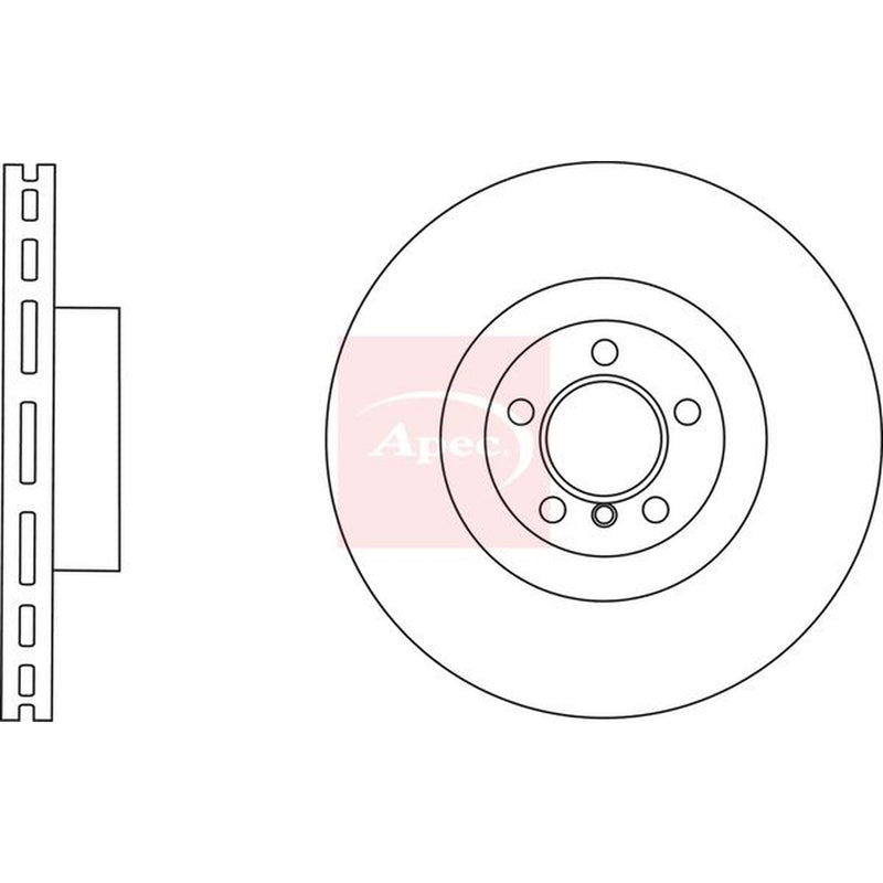 Apec 2 x Vented Front Brake Discs DSK2879