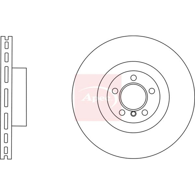 Apec 2 x Vented Front Brake Discs DSK2879