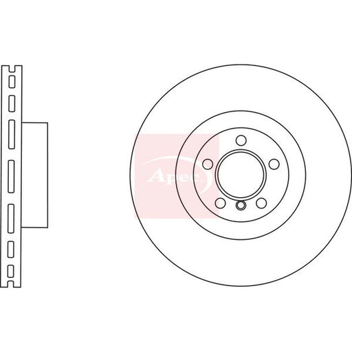 Apec 2 x Vented Front Brake Discs DSK2879