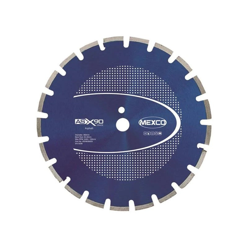 MEXCO Asphalt X90 Grade Diamond Blade 350 x 25.4mm - ASX9035025