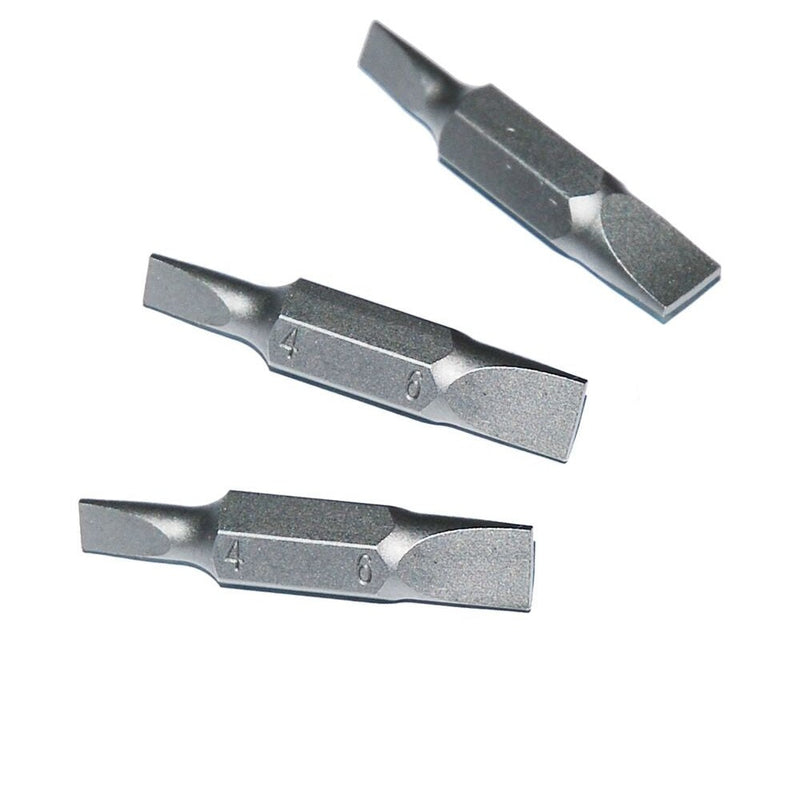 Teng Tools Bits 1/4" Double Ended Flat 4mm x 6mm - 5 Pack