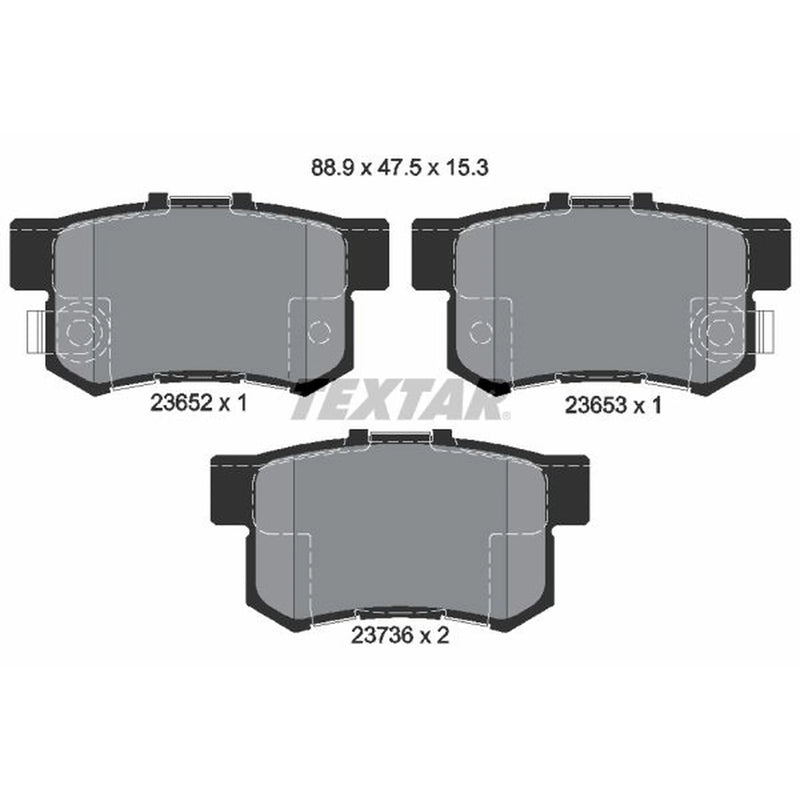 Textar Rear Brake Pad Set 2365201