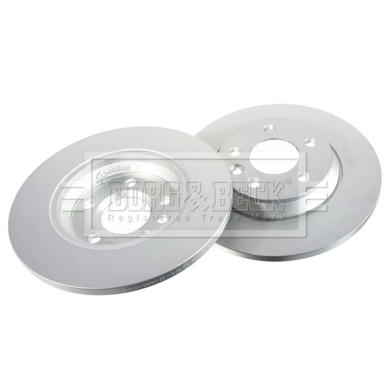 Borg & Beck 2 x Solid Rear Brake Discs BBD4278
