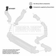 Borg & Beck Intercooler Turbo Charge Air Hose BTH1597