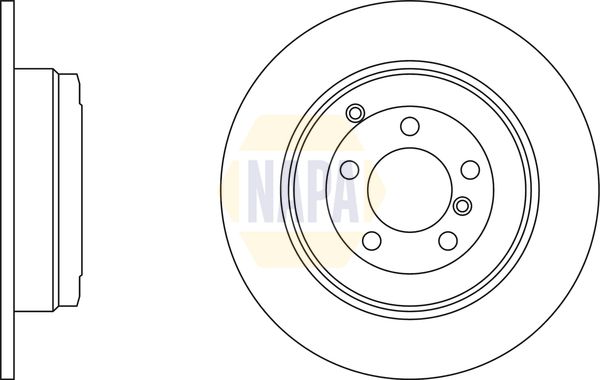 NAPA 2 x Brake Discs fits LAND ROVER