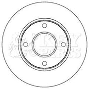 Key Parts 2 x Vented Front Brake Discs KBD5214