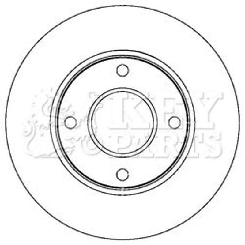 Key Parts 2 x Vented Front Brake Discs KBD5214