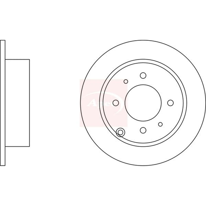 Apec 2 x Solid Rear Brake Discs DSK2191