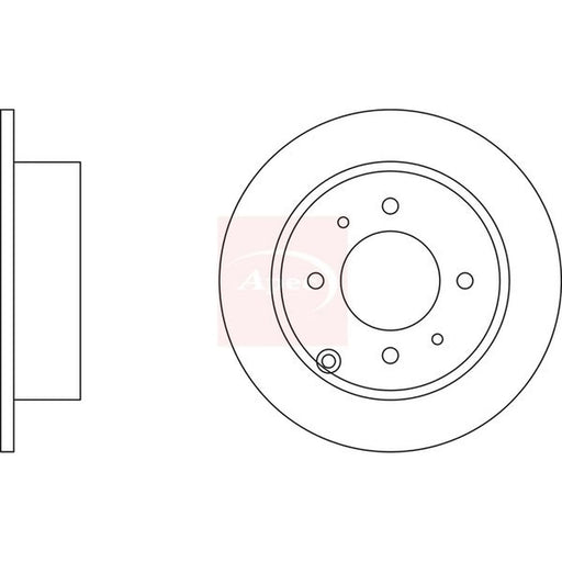 Apec 2 x Solid Rear Brake Discs DSK2191