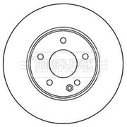 Borg & Beck 2 x Vented Front Brake Discs BBD4470
