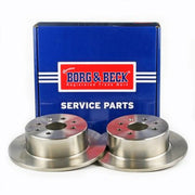 Borg & Beck 2 x Solid Rear Brake Discs BBD5083