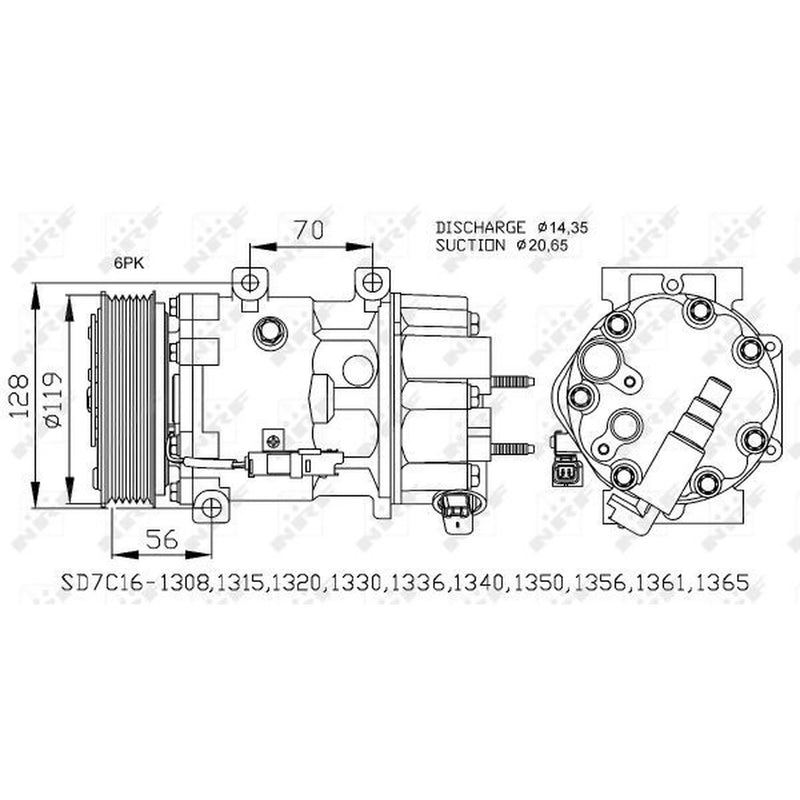 NRF Air Conditioning Compressor 32772
